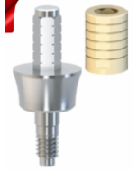 Široký provizorní titanový abutment (GELB) pro okamžité zatížení H 3mm bez šestihranu, kuželová platforma