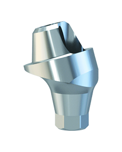 Úhlový titanový abutment pro šroubovanou fixaci můstků, kónický 17° H 3mm