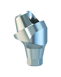 Úhlový titanový abutment pro šroubovanou fixaci můstků, kónický 30° H 4mm