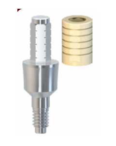 Provizorní titanový abutment (GELB) pro okamžité zatížení 3 mm bez šestihranu, kuželová platforma