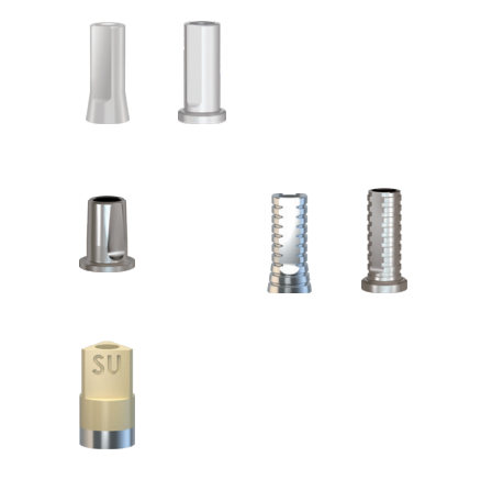 Titanium Straight Single-unit Components
